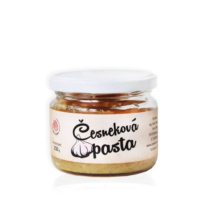 Drcený česnek se solí - Balení pasta: 250 g